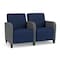 Lesro Siena Lounge Reception 2 Seat Tandem Seating, Black, MD Ink Back, MD Ink Seat, RS Echo Arm Panels SN2103 - alternate 1